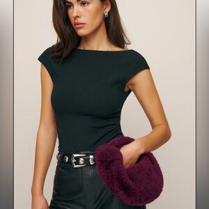 Darra Knit Top Reformation Black Small